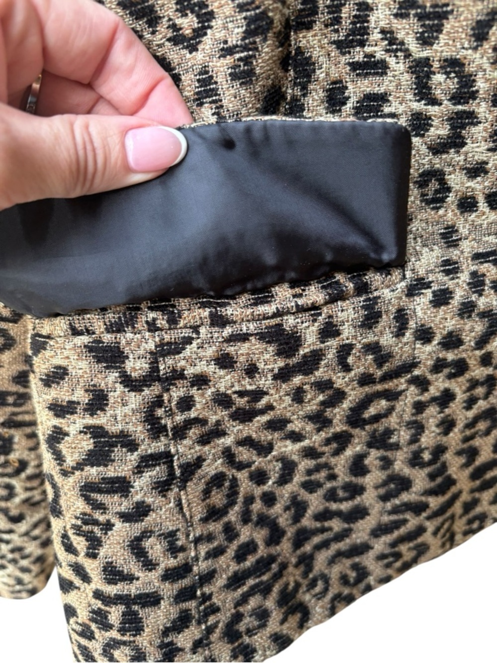 Allen Schwartz Leopard Print Jacket Blazer I Size: 10 - Picture 6 of 8